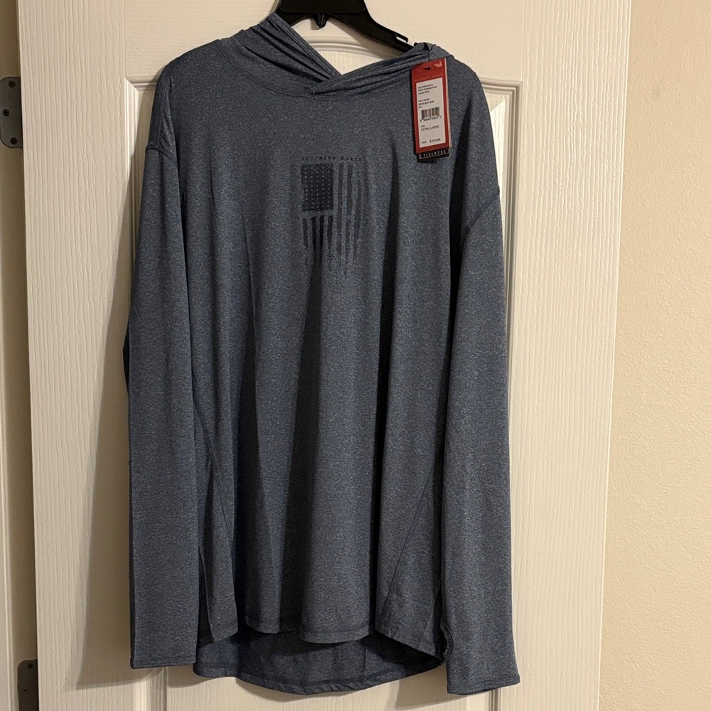 Southern Marsh Heathered Navy Long Sleeve Tee